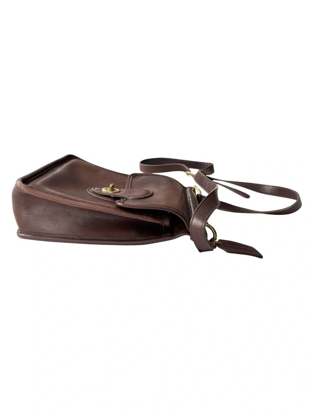Coach Vintage Classic 92-93 Murphy Bag in Brown leather w/turnlock brass closure